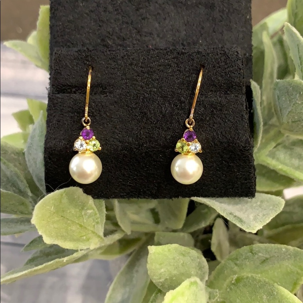 Faux pearl earrings